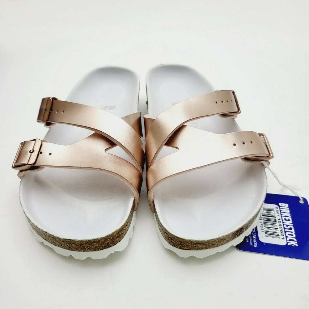 BIRKENSTOK Women Yao Balance Leather Sandals--Metallic Copper - Picture 2 of 9